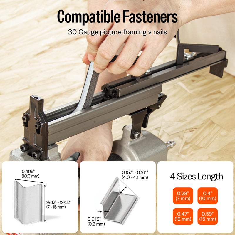 meite V-Nailer Series V1015B Picture Frame Joiner or Picture Frame Nailer (Size 9/32-Inch to 19/32-Inch) - Image 5